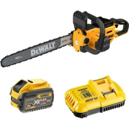 DeWalt 54V-os láncfűrész 1x9Ah akku+töltő  (50cm) + ajándék 9Ah akkumulátor-(részletek a leírásban)