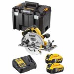   18V XR kefe nélkül 184mm körfűrész 2x5.0Ah + töltő, koffer